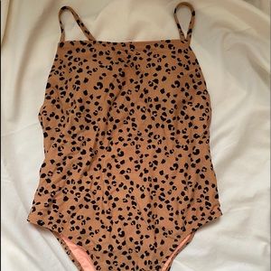 Leopard print target swimsuit one piece